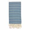 blue striped turkish towel