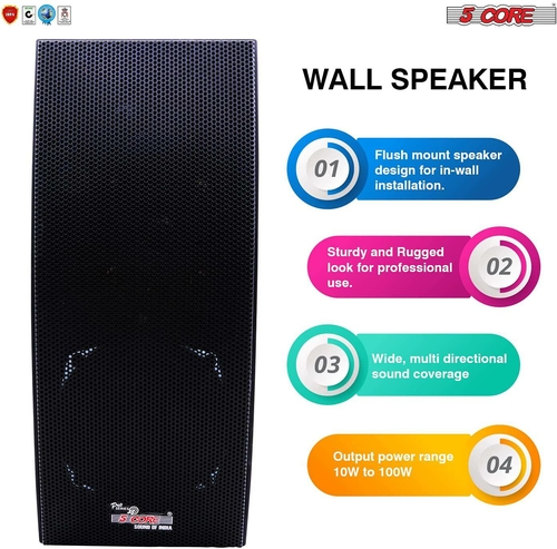 5 core consumer electronics radio communication parts accessories speakers outdoor indoor wall ceiling speaker home surround sound patio wired 80w 5core ws 60 37131231330541