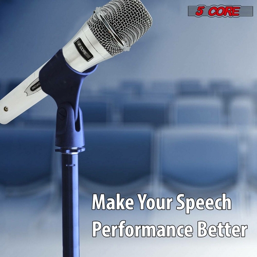 5 core microphones 5 core microphone pro microfono dynamic mic xlr audio cardiod vocal karaoke nd 909 chrome 37473517961453