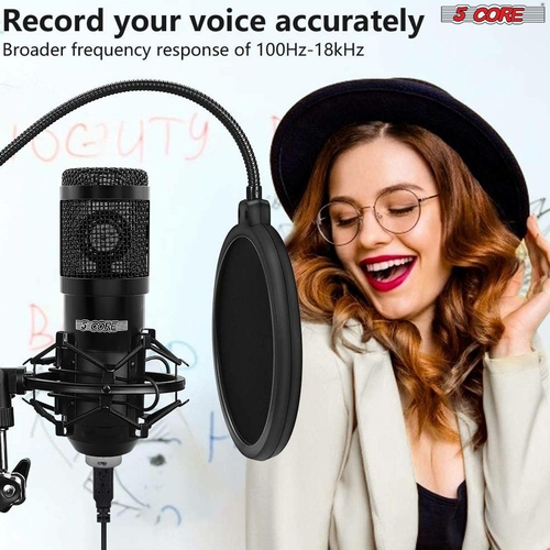 5 core microphones premium pro audio condenser recording microphone podcast gaming pc studio mic 5 core rm 4 b 37461884535021