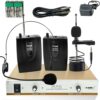 5 core microphones wireless systems 5 core vhf dual channel digital pro wireless microphone system with receiver wm 301 hc gld 37528929108205