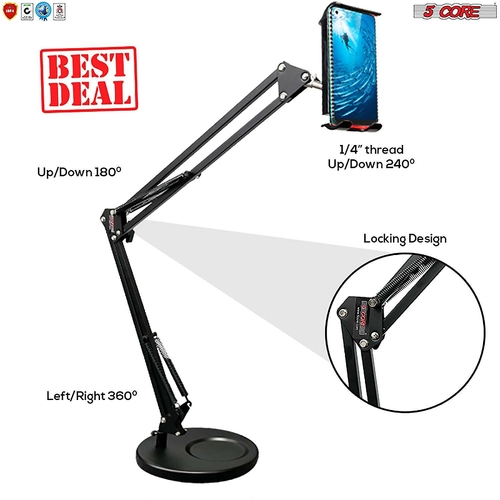 5 core mobile phone stands cell phone stand mount boom arm adjustable fordable desktop holder mobile iphone 5 core arm mob 37118492213485