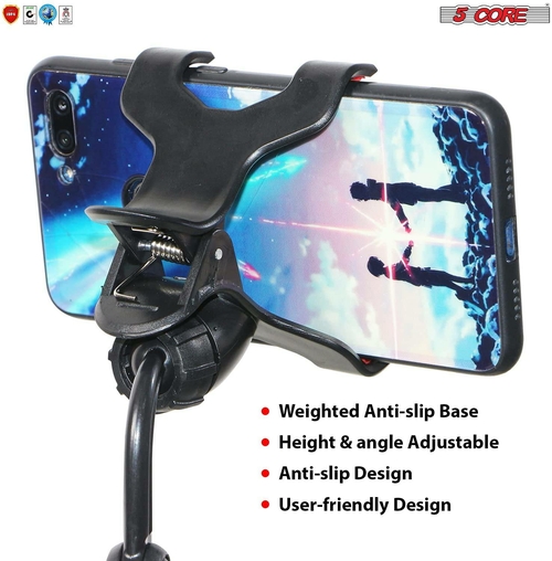 5 core mobile phone stands desktop mobile phone holder stand 360 rotate video studio base bracket clip 5 core zm 18 37118627512557