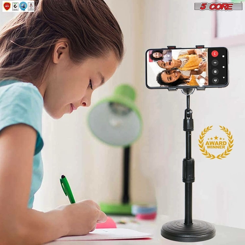 5 core mobile phone stands desktop mobile phone holder stand 360 rotate video studio base bracket clip 5 core zm 18 37118627676397