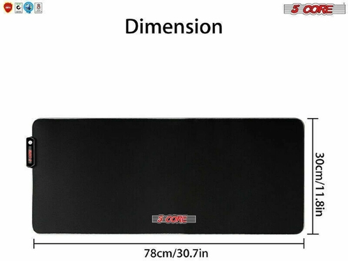 5 core mouse pads 5core large rgb led extra large soft gaming mouse pad oversized glowing 31 5x11 8 kbp 800 rgb 37104055550189