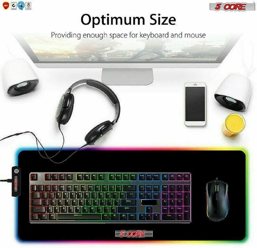 5 core mouse pads 5core large rgb led extra large soft gaming mouse pad oversized glowing 31 5x11 8 kbp 800 rgb 37104055582957