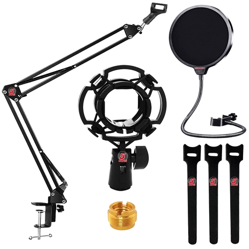 5 core musical instruments gear pro audio equipment stands mounts holders 5core microphone stand 21 inch microphone suspension arm set 21 37528640258285