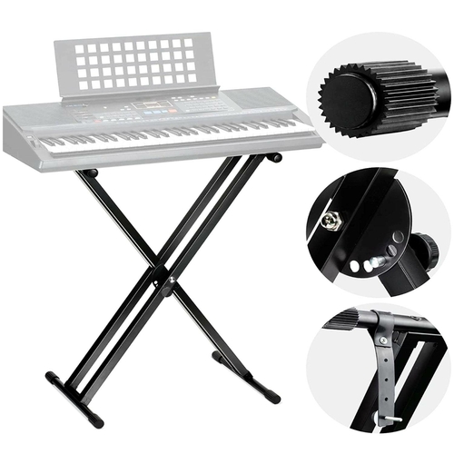 5 core musical keyboard stands adjustable keyboard stand with double x pre assembled keyboard stand metal with locking straps 5 core ks 2x 37515582570733
