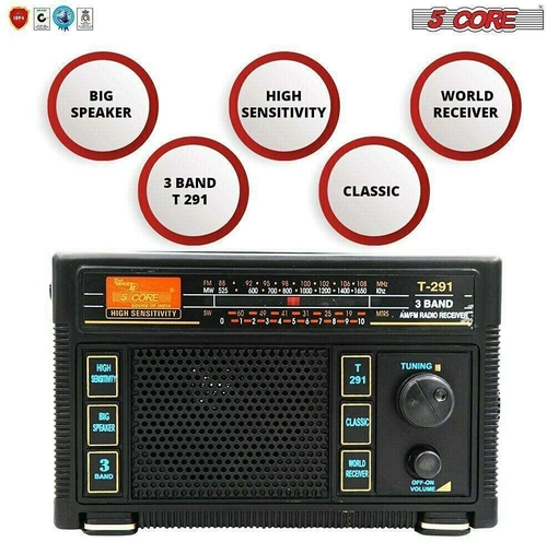 5 core radios true analog radio retro transistor best reception antenna sound fm 3 band 5core radio t 291 37116978299117