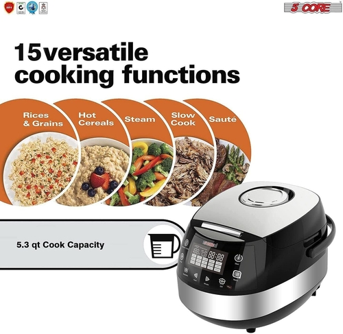 5 core rice cookers asian style electric rice cooker steamer pot steamer digital touch screen button 5core rc 0501 37117133488365