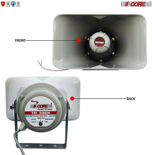 5 core speaker drivers horns pa power horn indoor outdoor pro waterproof speaker driver abs 100w siren 5 core tri siren 37120678101229