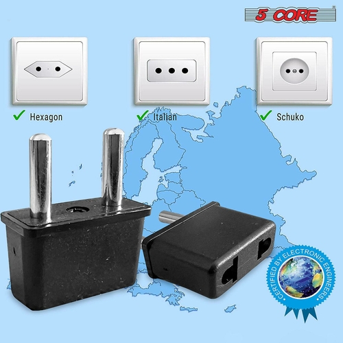 5 core universal world travel usb plug adapter surge protectors type a international 5 core 4 pieces pack 37480904327405