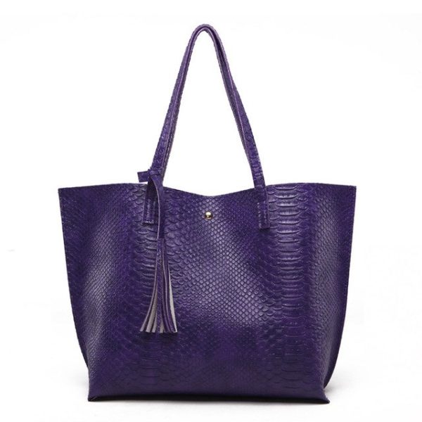 Fashion handbag Woman Casual leather bags women Tassel Handbag Alligator Pattern Shoulder
