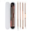 4pcs Anti Bacterial Double ended Acne Needle Blackhead Remover Tool Stainless Steel Pimple Needle Facial Cleaning