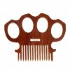 brass knuckles wooden beard comb 722106